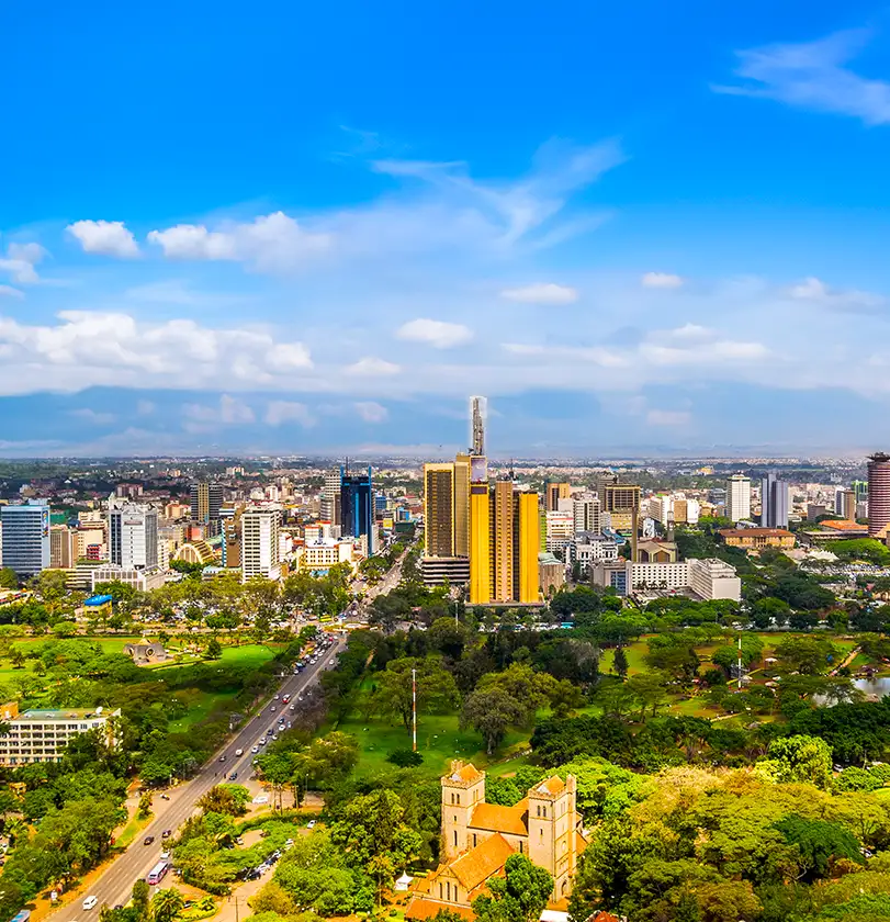 Aerial view of Nairobi